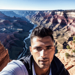 Selfie with Grand Canyon AI avatar/profile picture for men